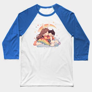 girl and boy Baseball T-Shirt